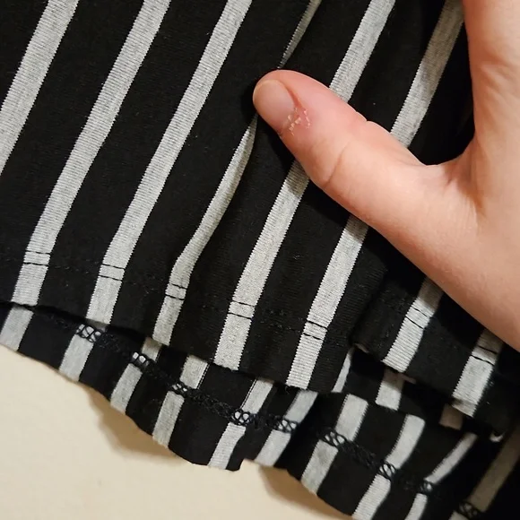 Jodifl Black and Gray stripped button down dress - Picture 7 of 7